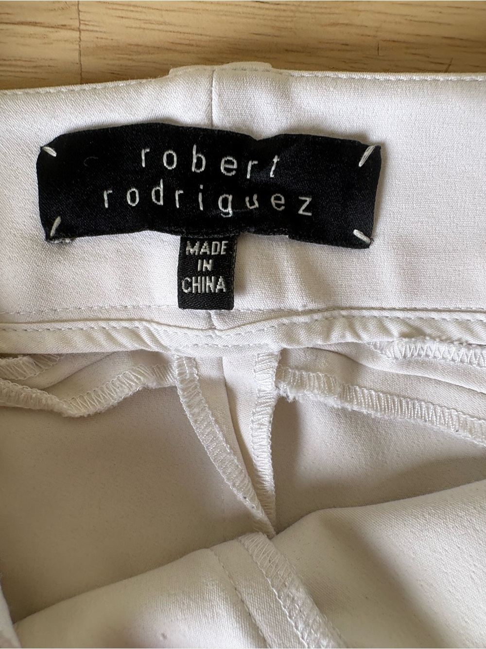 Robert Rodriguez White Women's Trousers with Branded Waist Tag